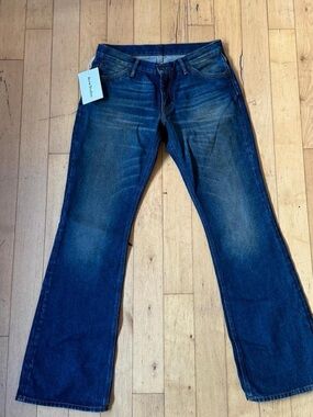 Acne Women’s Boot Cut Jeans in Dark Blue Wash